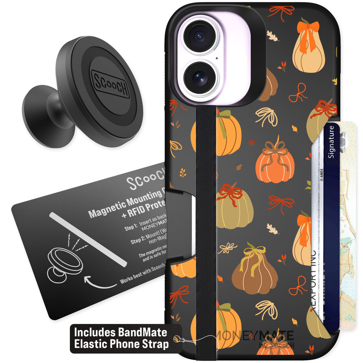 Scooch Moneymate Pretty Pumpkins for iPhone 17 — Starter Bundle