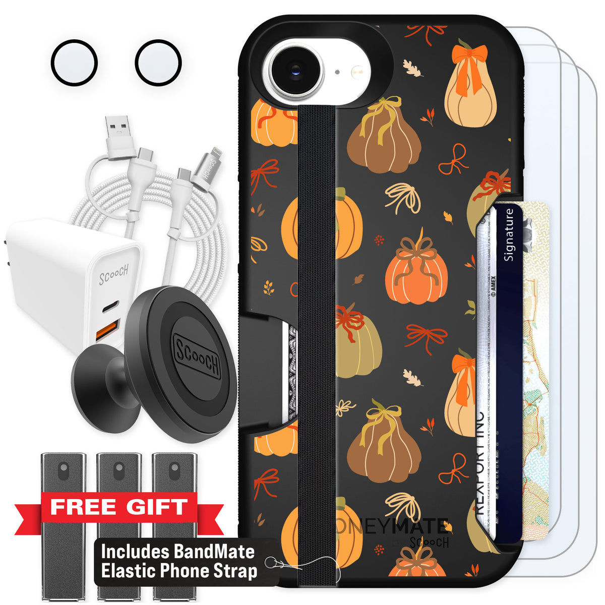 Scooch Moneymate Pretty Pumpkins for iPhone 17e — Ultimate Bundle