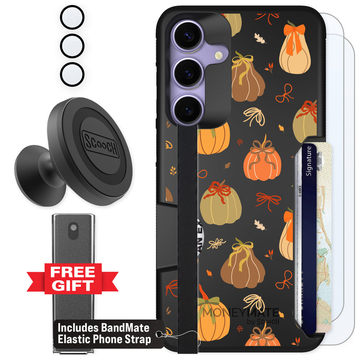 Scooch Moneymate Pretty Pumpkins for Galaxy S25+ — Defender Bundle