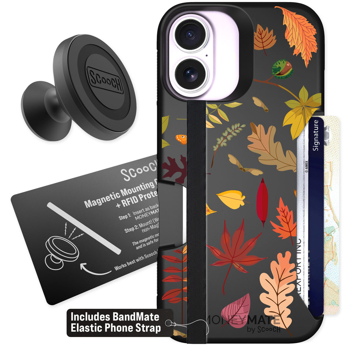 Scooch Moneymate Autumn Leaves for iPhone 17 — Starter Bundle