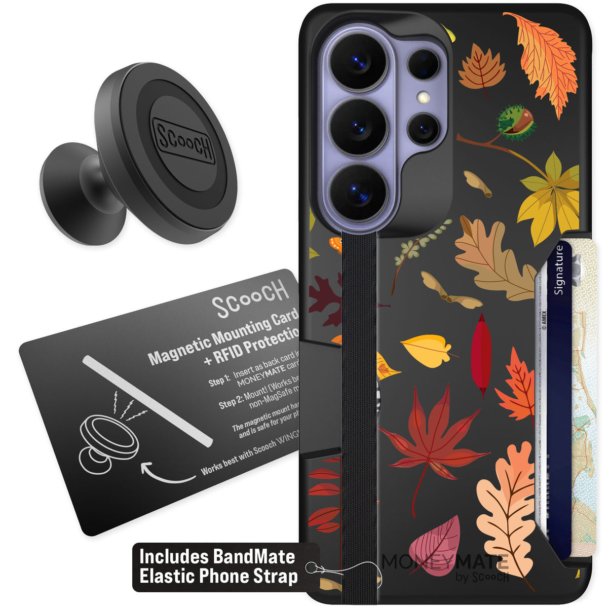 Scooch Moneymate Autumn Leaves for Galaxy S26 Ultra — Starter Bundle