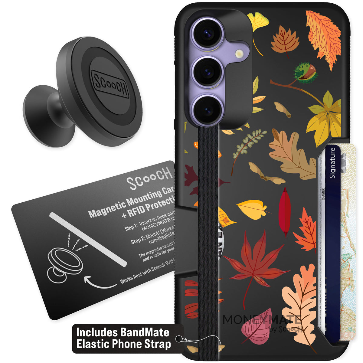 Scooch Moneymate Autumn Leaves for Galaxy S25+ — Starter Bundle