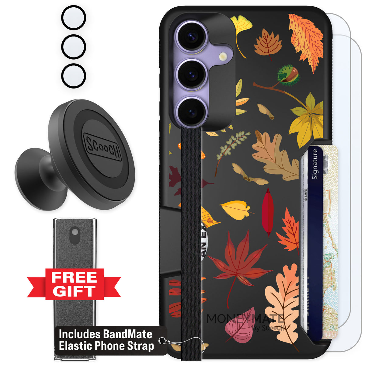 Scooch Moneymate Autumn Leaves for Galaxy S25+ — Defender Bundle