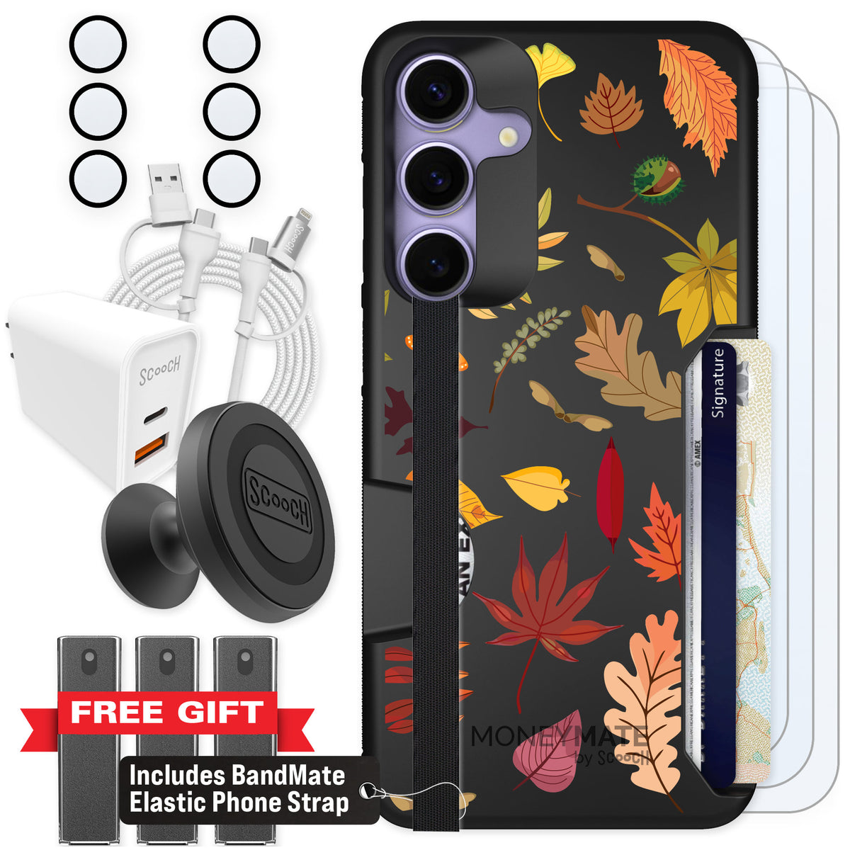 Scooch Moneymate Autumn Leaves for Galaxy S25+ — Ultimate Bundle