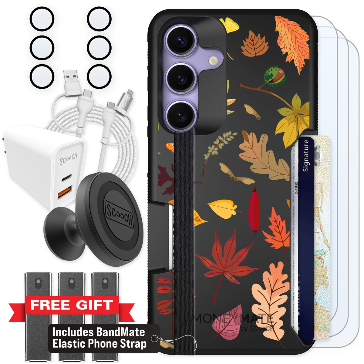 Scooch Moneymate Autumn Leaves for Galaxy S25 — Ultimate Bundle