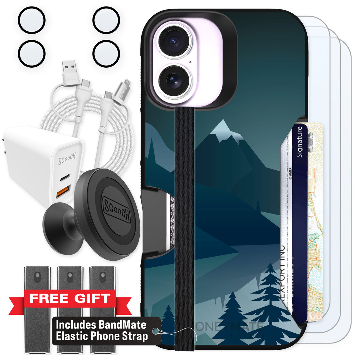 Scooch Moneymate Midnight Ridge for iPhone 17 — Ultimate Bundle