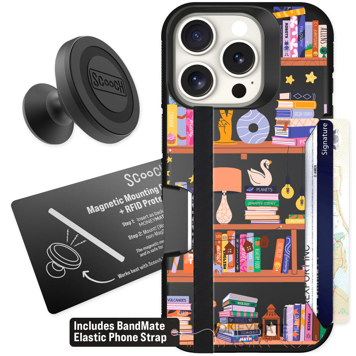Scooch Moneymate Little Library for iPhone 16 Pro — Starter Bundle