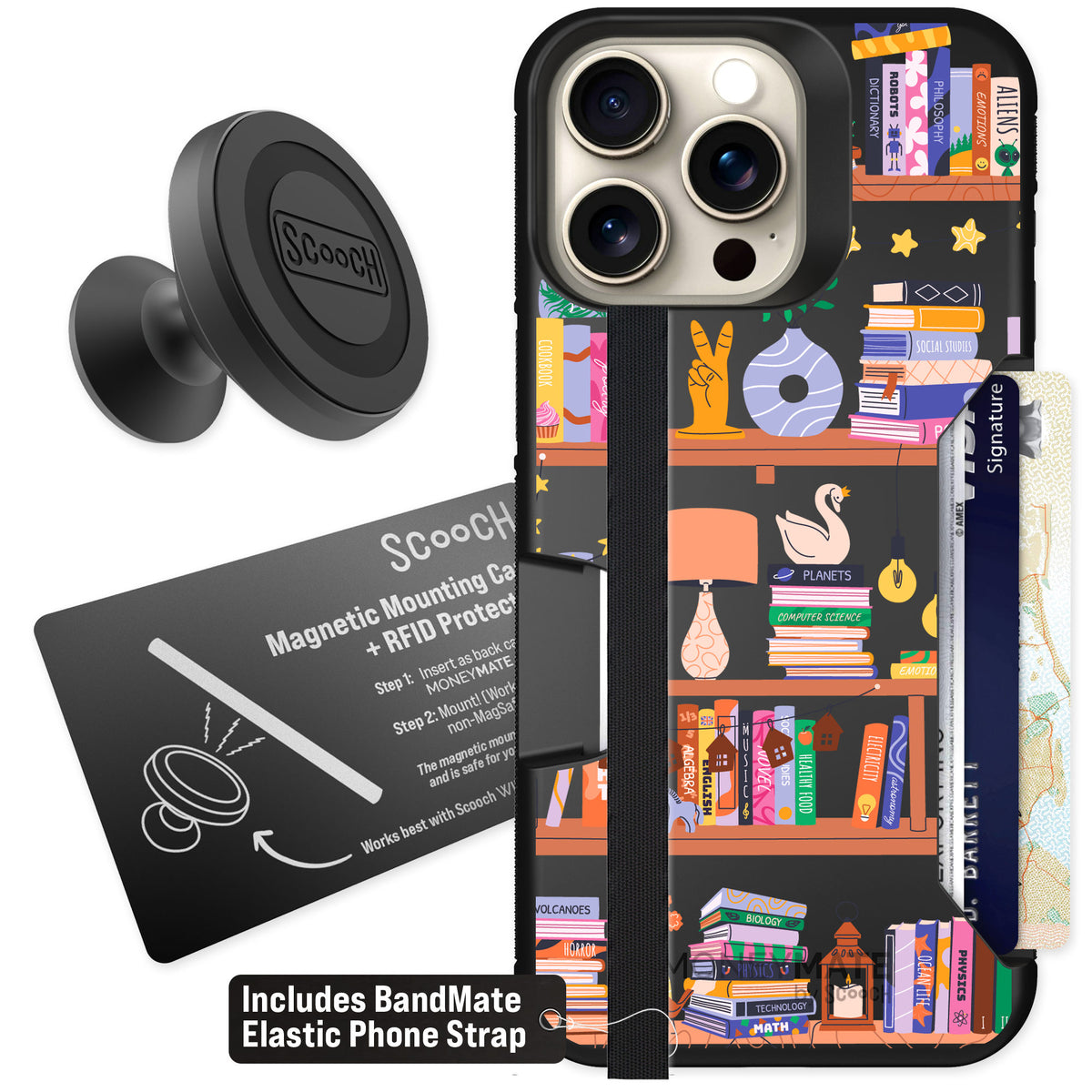 Scooch Moneymate Little Library for iPhone 15 Pro Max — Starter Bundle