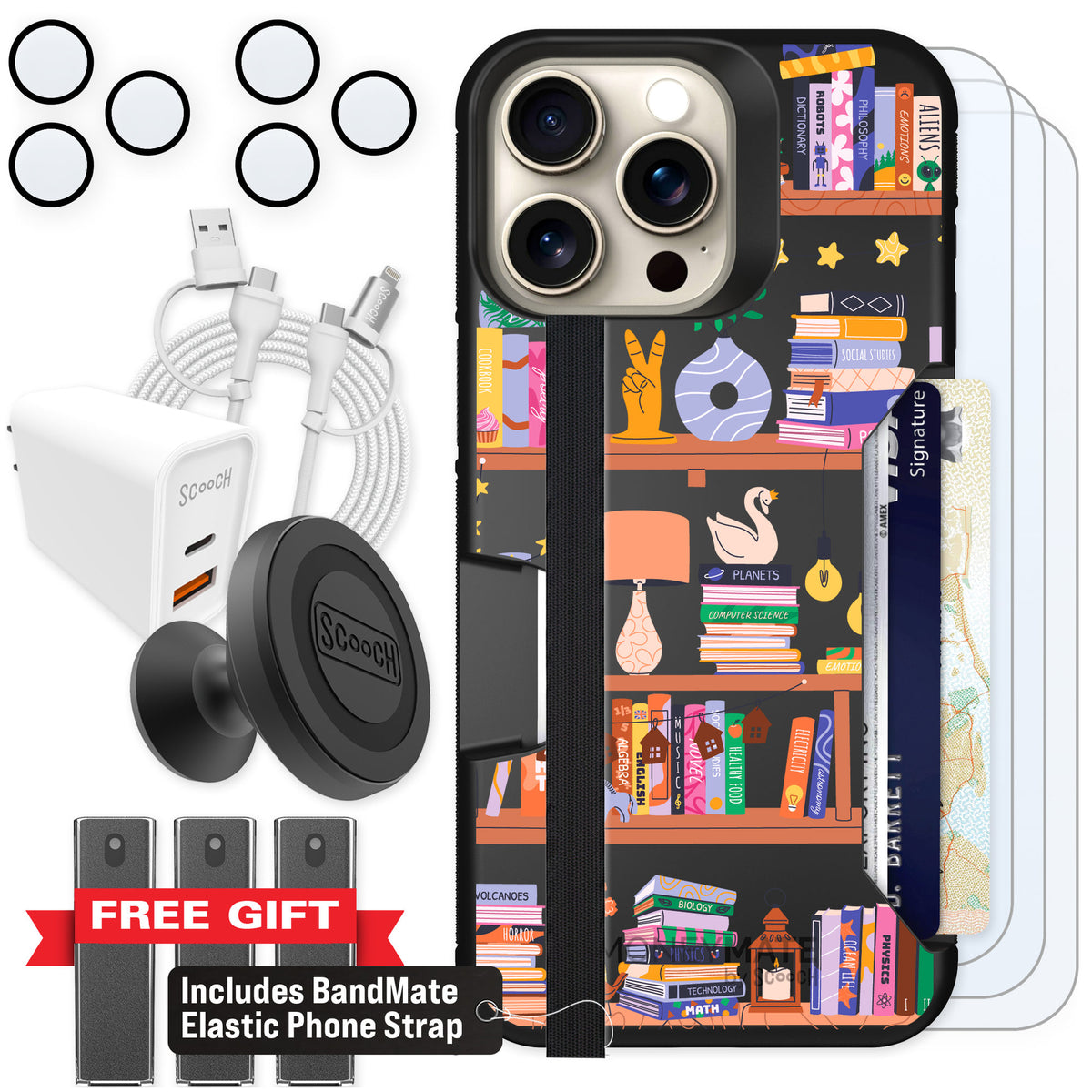 Scooch Moneymate Little Library for iPhone 15 Pro Max — Ultimate Bundle