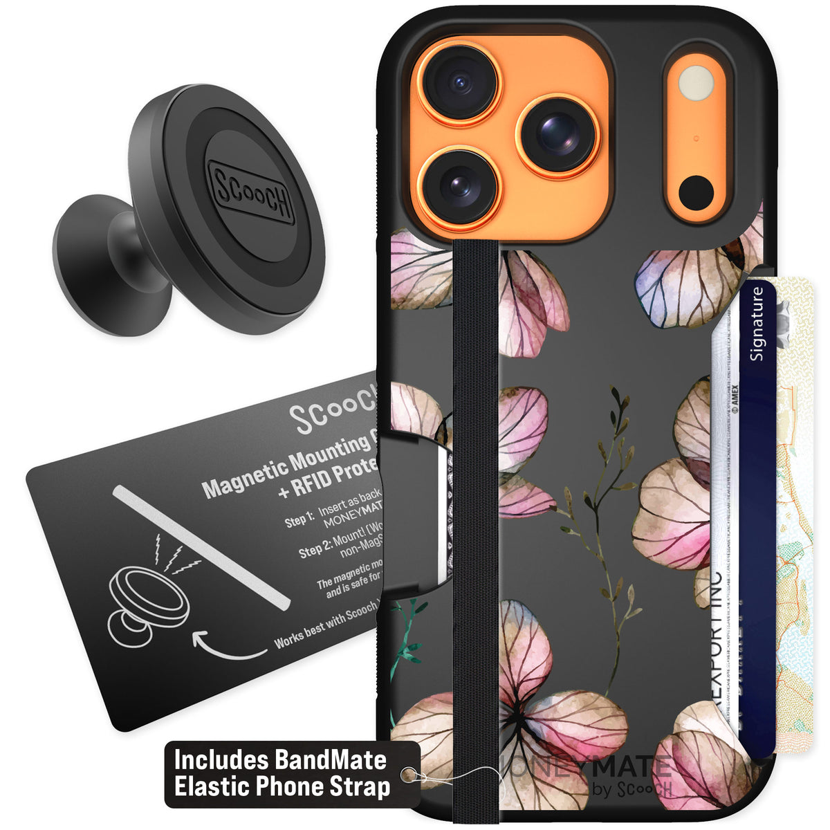 Scooch Moneymate Dried Flowers for iPhone 17 Pro — Starter Bundle