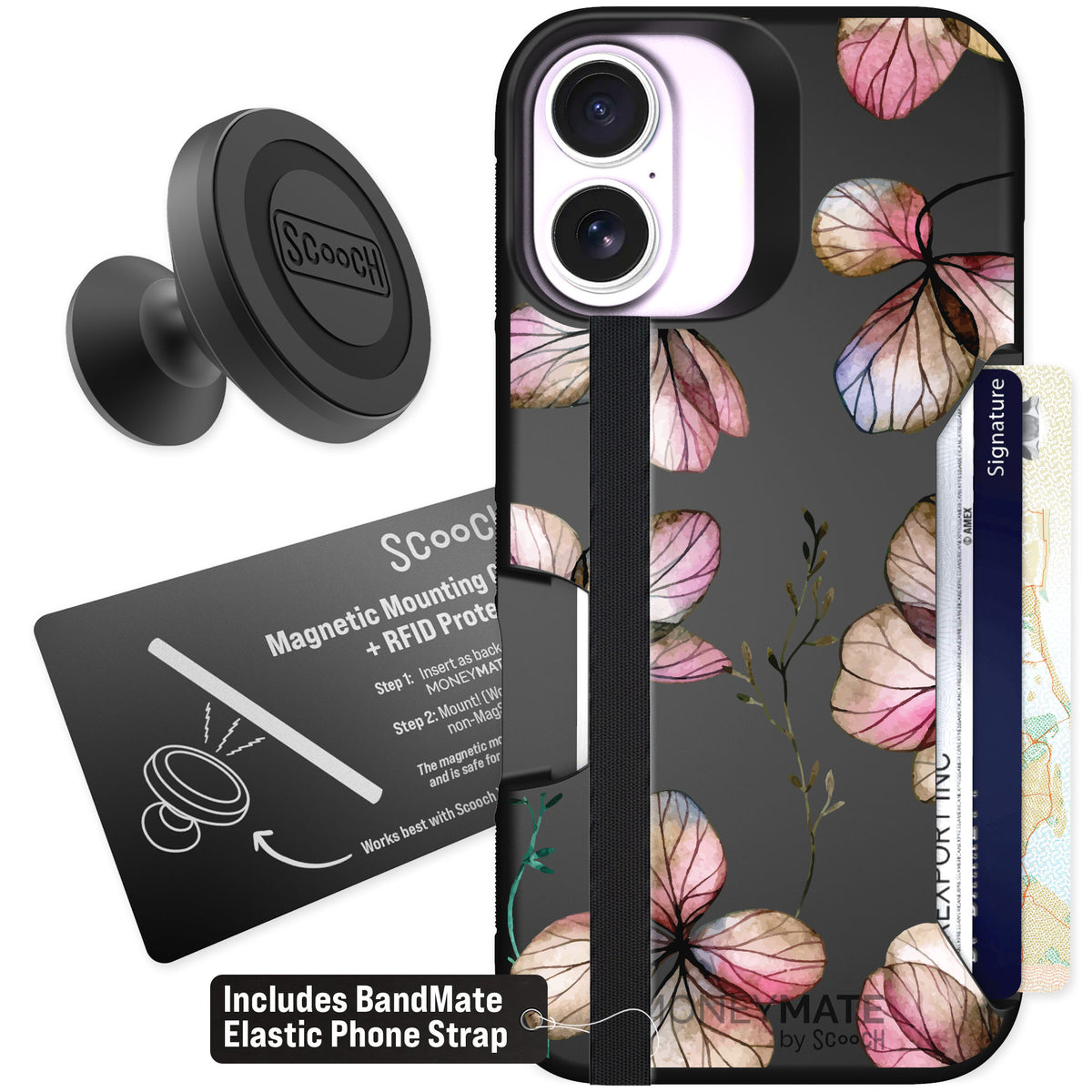 Scooch Moneymate Dried Flowers for iPhone 17 — Starter Bundle