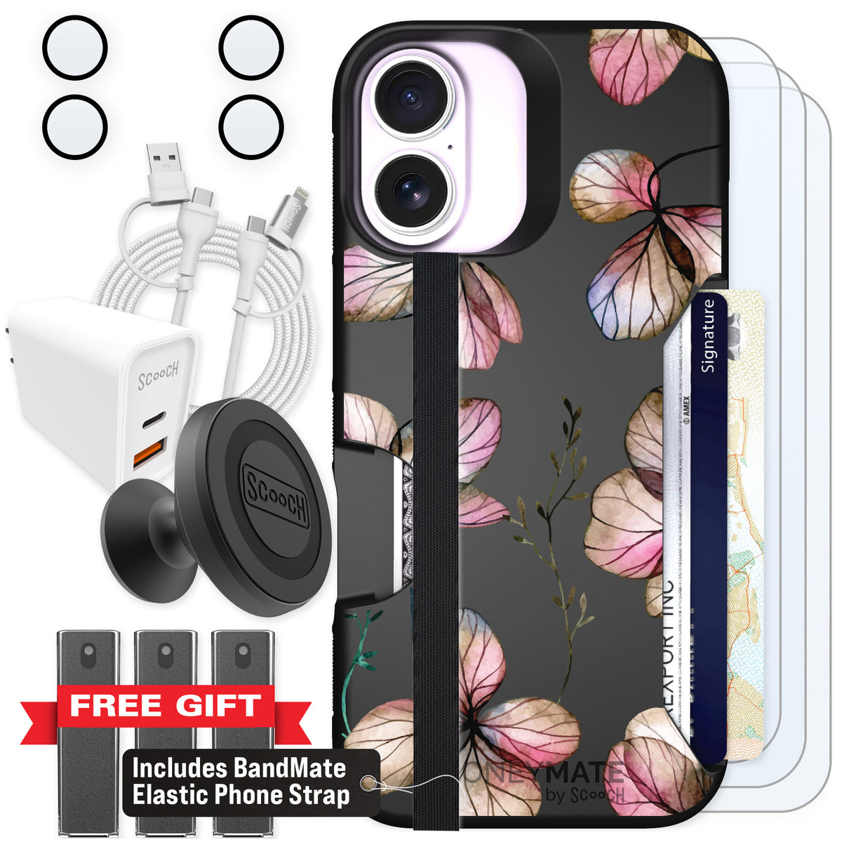 Scooch Moneymate Dried Flowers for iPhone 17 — Ultimate Bundle