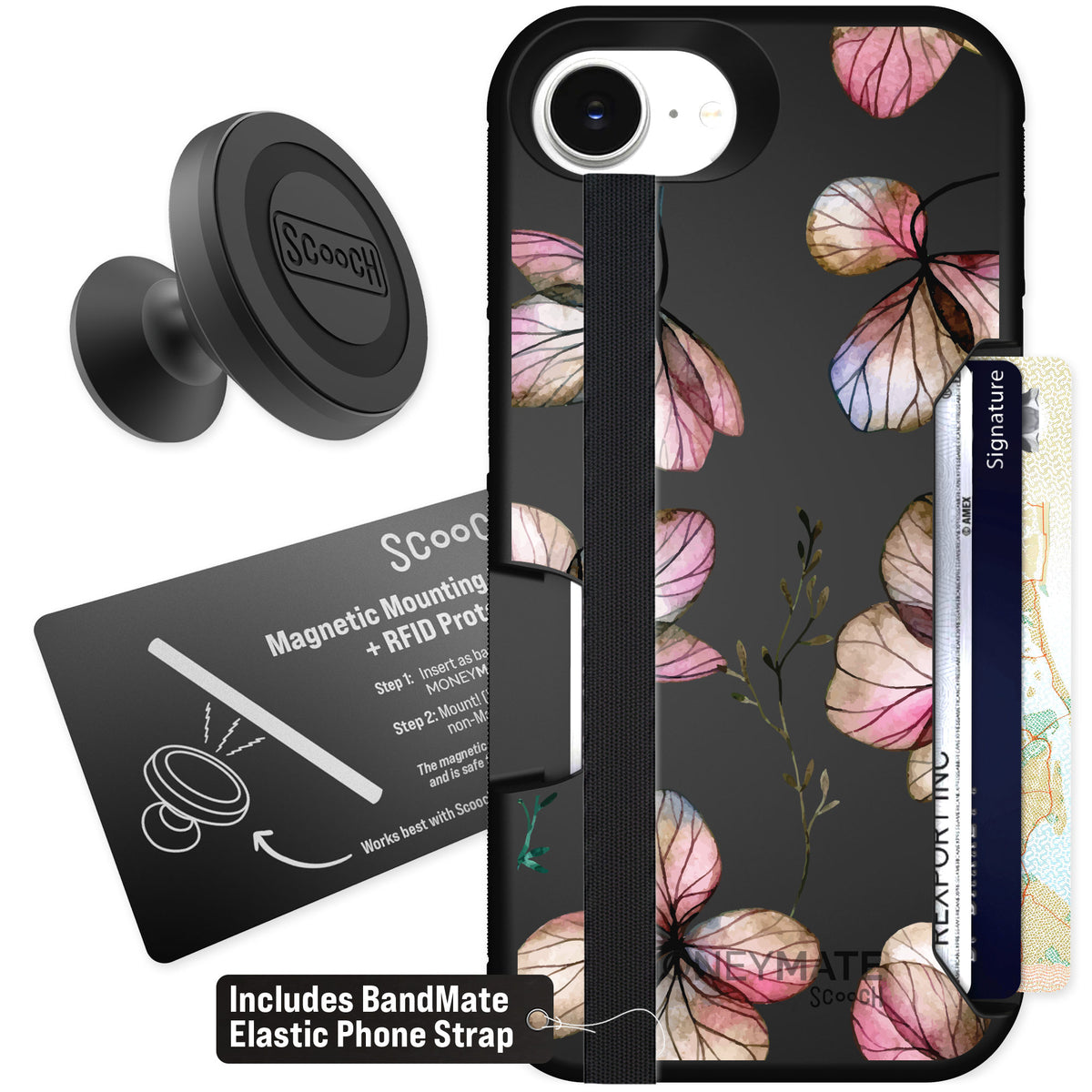 Scooch Moneymate Dried Flowers for iPhone 17e — Starter Bundle
