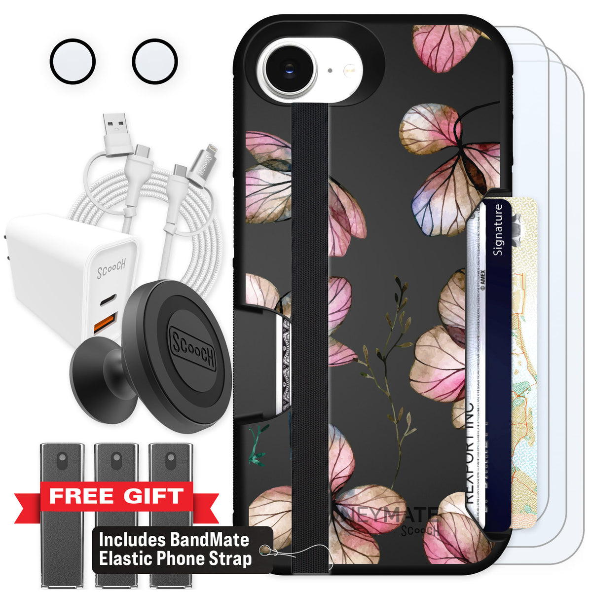 Scooch Moneymate Dried Flowers for iPhone 17e — Ultimate Bundle