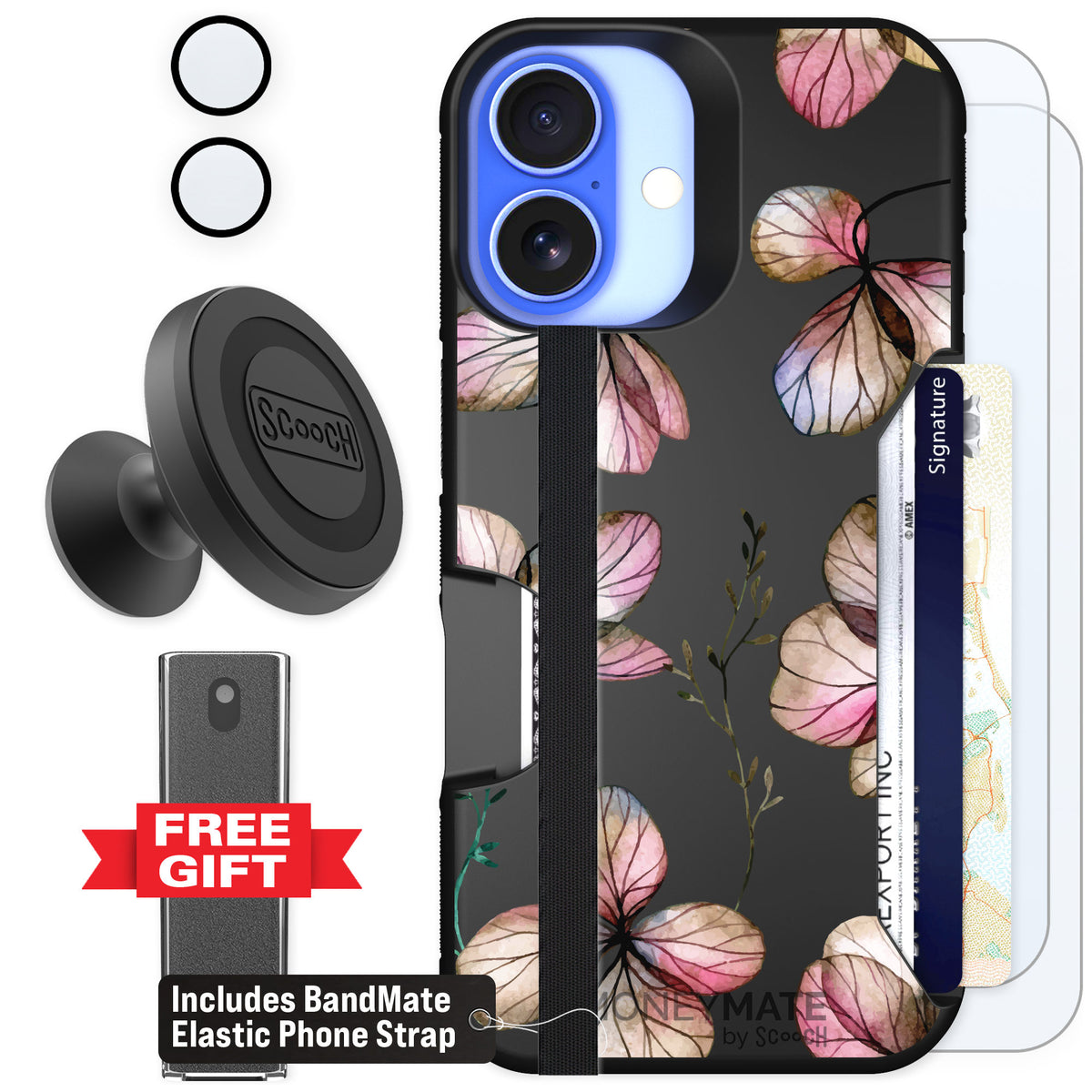 Scooch Moneymate Dried Flowers for iPhone 16 — Defender Bundle