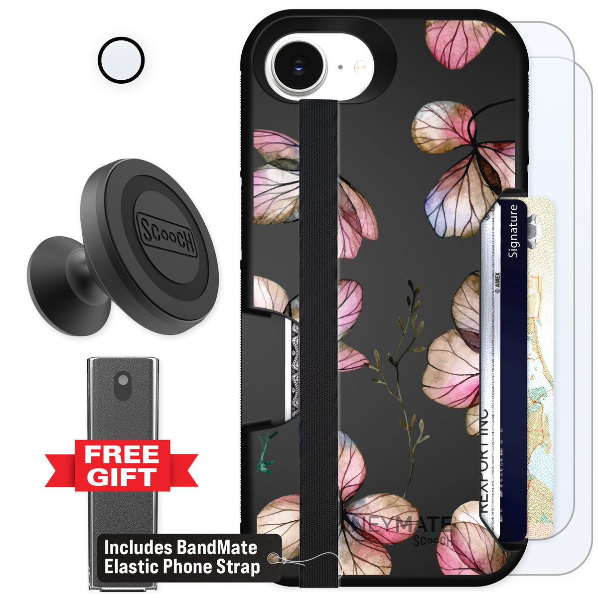 Scooch Moneymate Dried Flowers for iPhone 16e — Defender Bundle