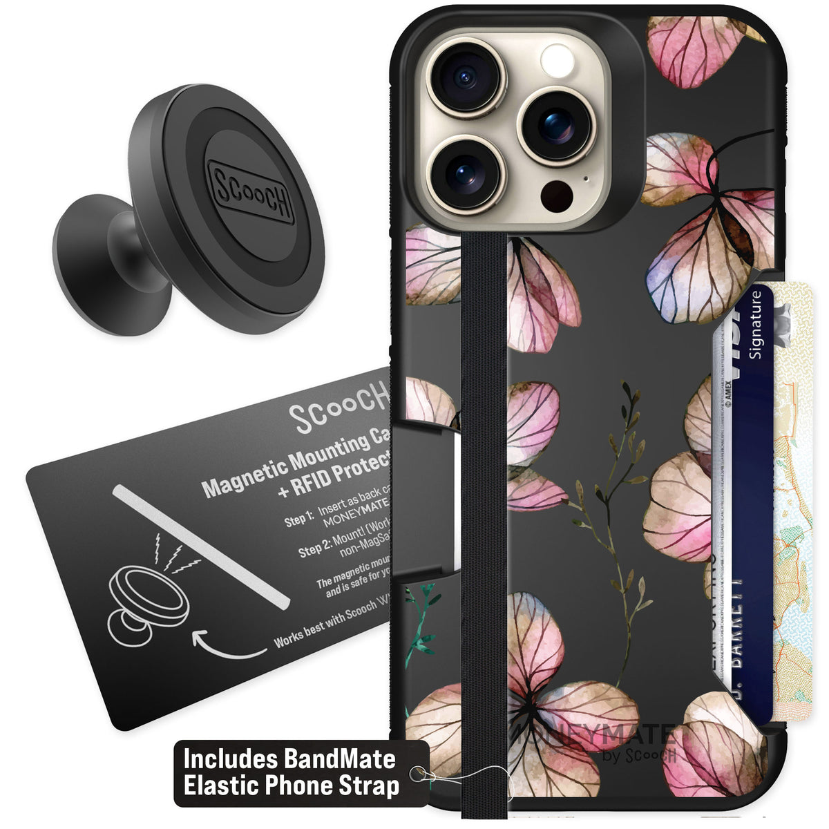 Scooch Moneymate Dried Flowers for iPhone 15 Pro Max — Starter Bundle