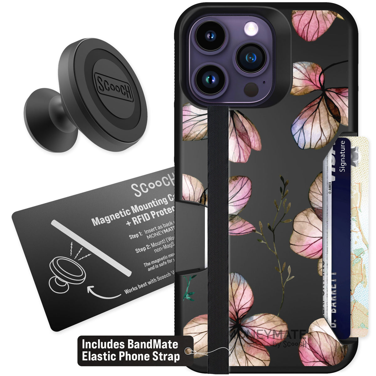 Scooch Moneymate Dried Flowers for iPhone 14 Pro Max — Starter Bundle
