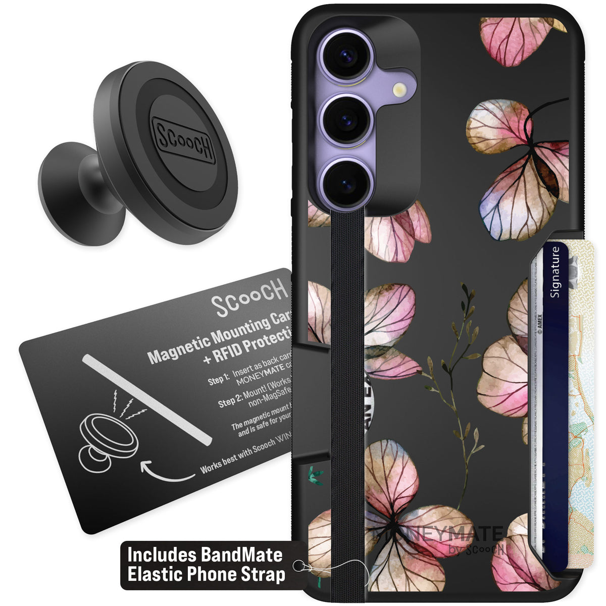 Scooch Moneymate Dried Flowers for Galaxy S25+ — Starter Bundle