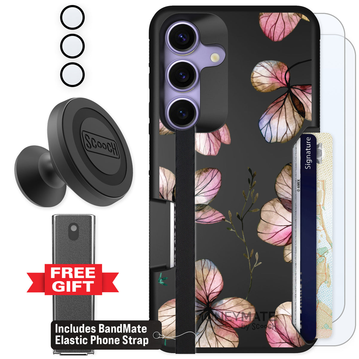 Scooch Moneymate Dried Flowers for Galaxy S25 — Defender Bundle