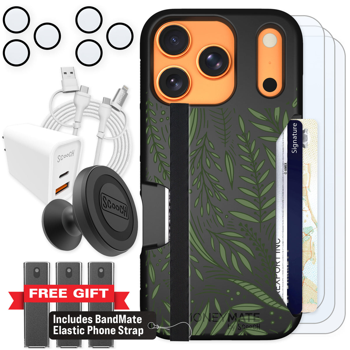 Scooch Moneymate Willow Garden for iPhone 17 Pro — Ultimate Bundle