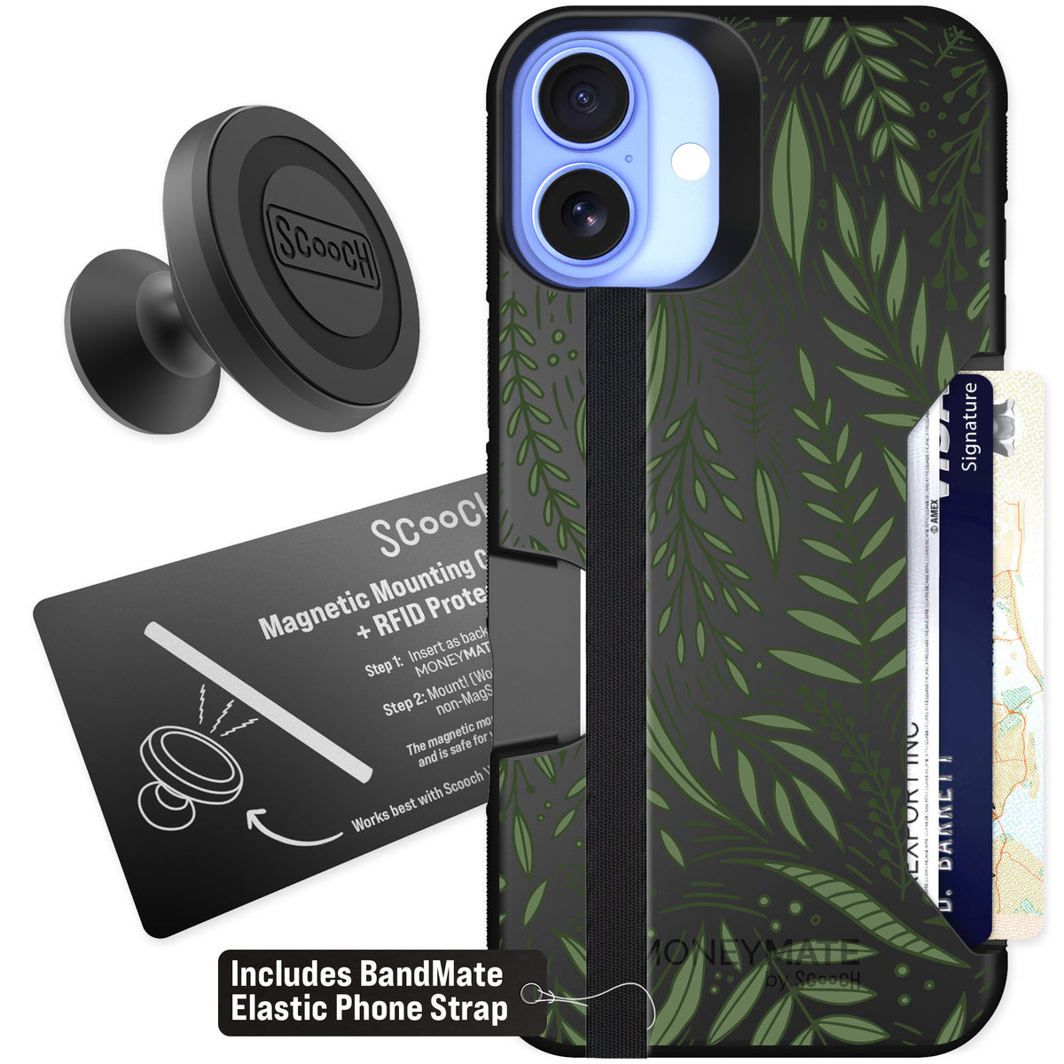 Scooch Moneymate Willow Garden for iPhone 16 Plus — Starter Bundle