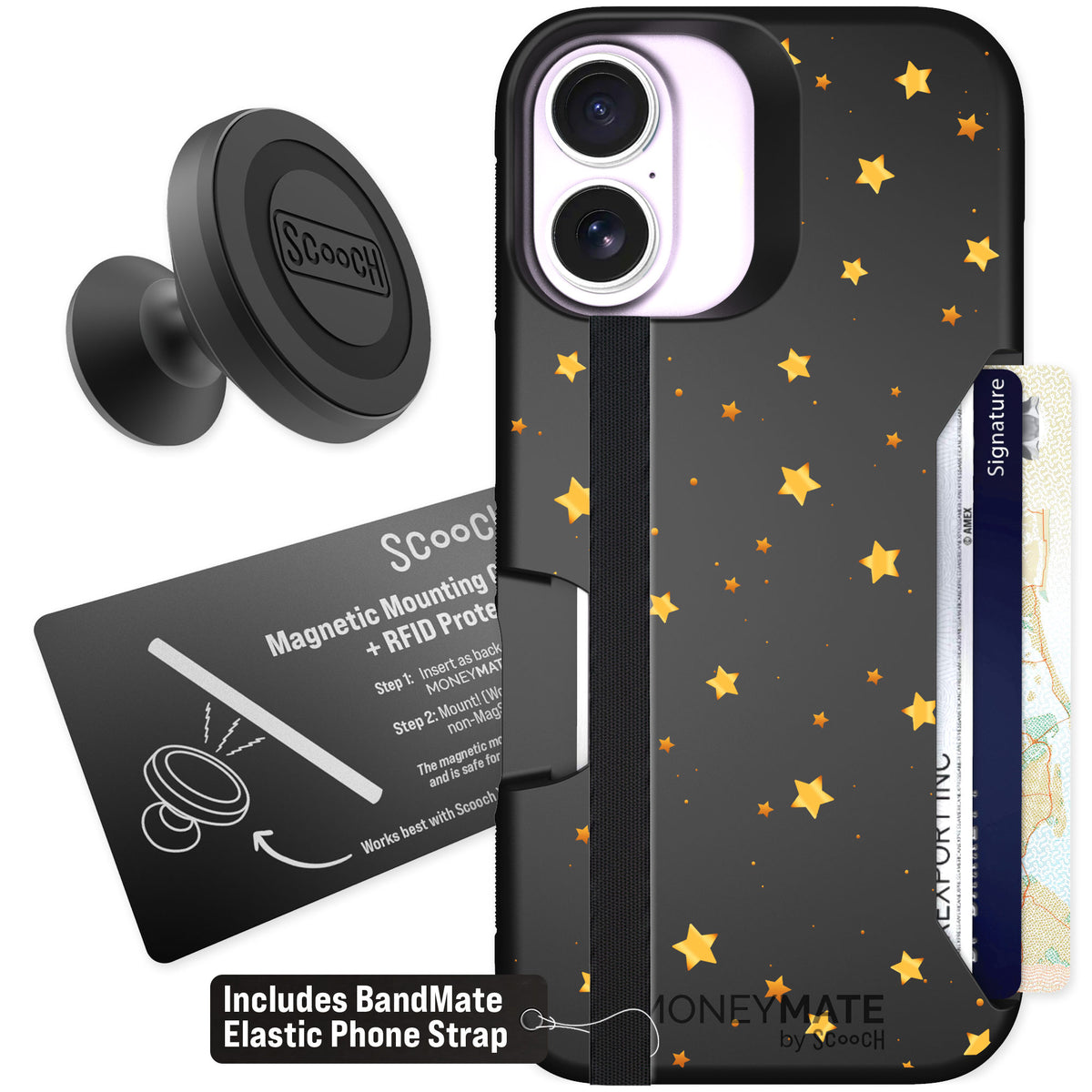 Scooch Moneymate Gold Stars for iPhone 17 — Starter Bundle