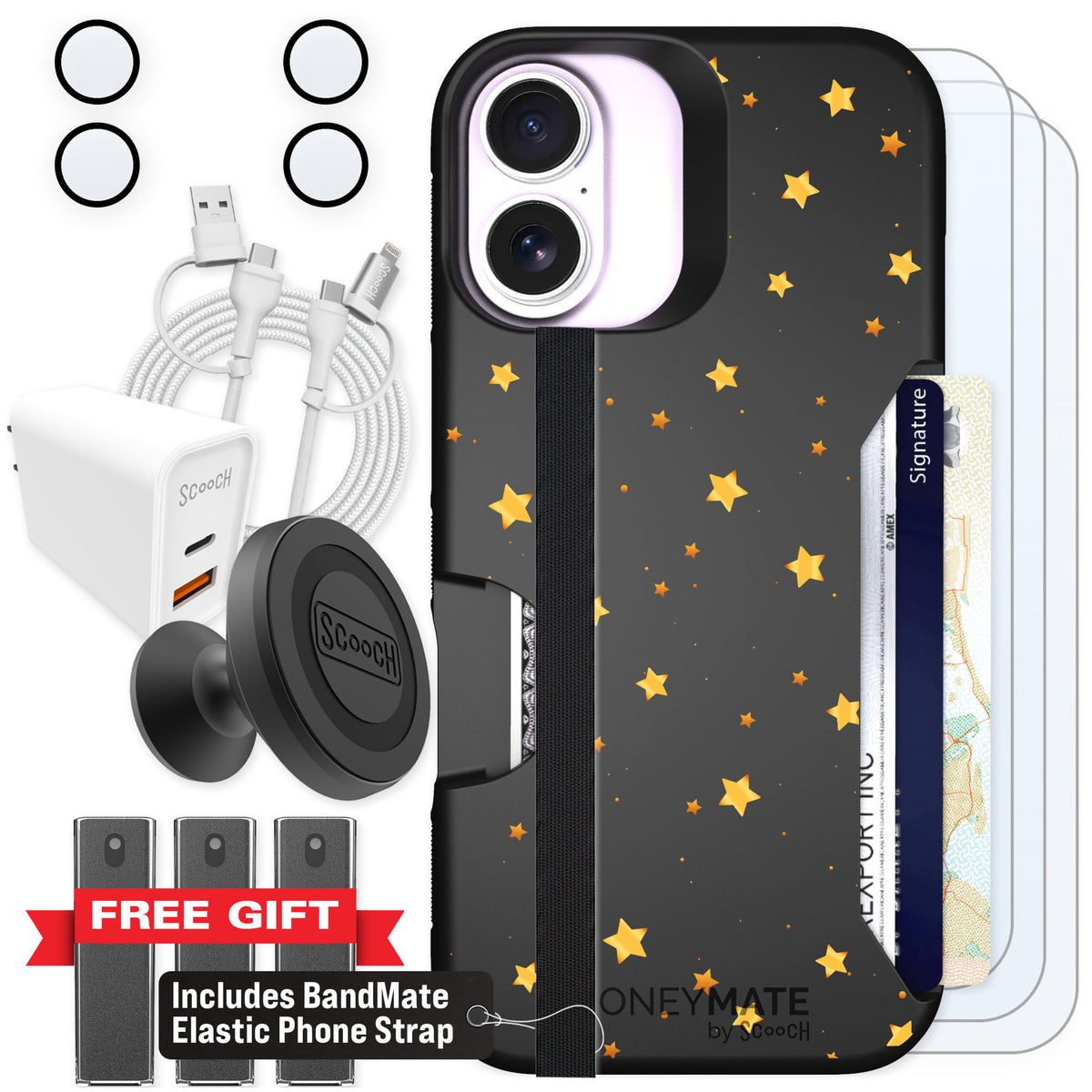 Scooch Moneymate Gold Stars for iPhone 17 — Ultimate Bundle