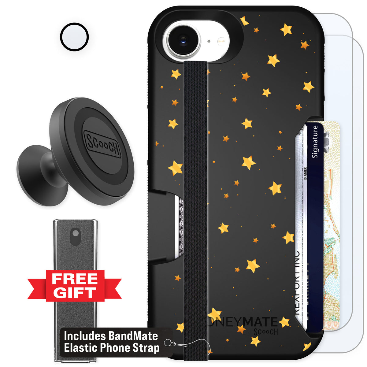Scooch Moneymate Gold Stars for iPhone 17e — Defender Bundle