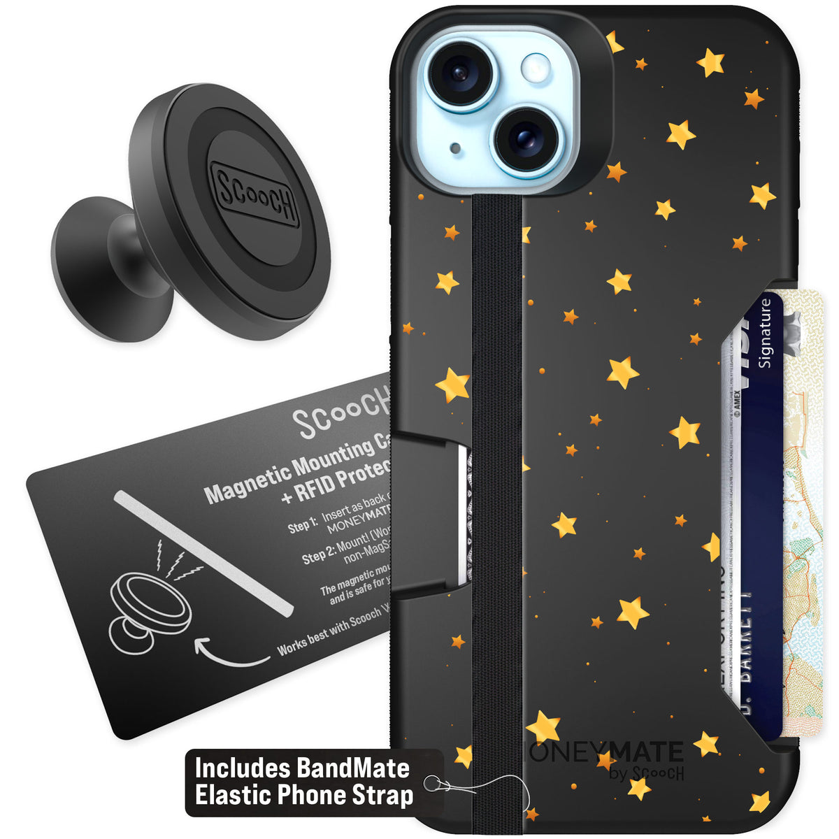 Scooch Moneymate Gold Stars for iPhone 14 Plus — Starter Bundle
