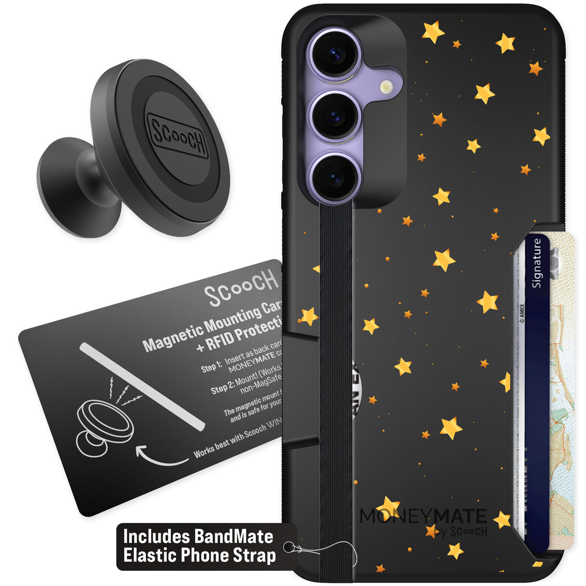 Scooch Moneymate Gold Stars for Galaxy S25+ — Starter Bundle