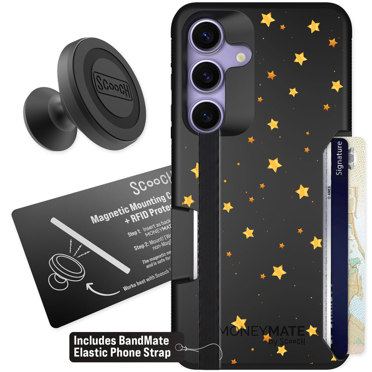 Scooch Moneymate Gold Stars for Galaxy S25 — Starter Bundle