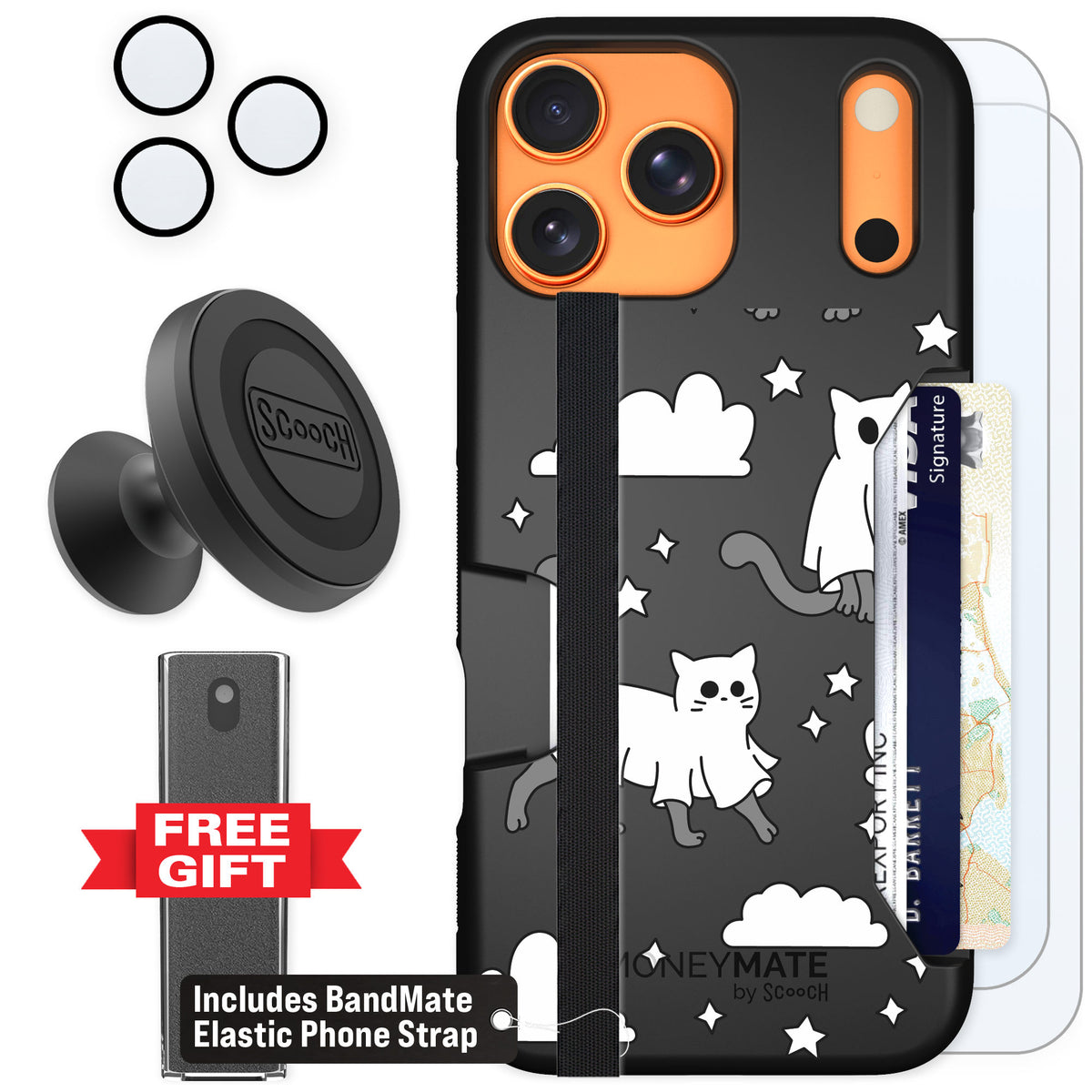 Scooch Moneymate Scaredy Cats for iPhone 17 Pro Max — Defender Bundle