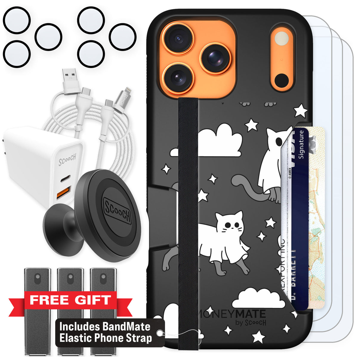 Scooch Moneymate Scaredy Cats for iPhone 17 Pro Max — Ultimate Bundle