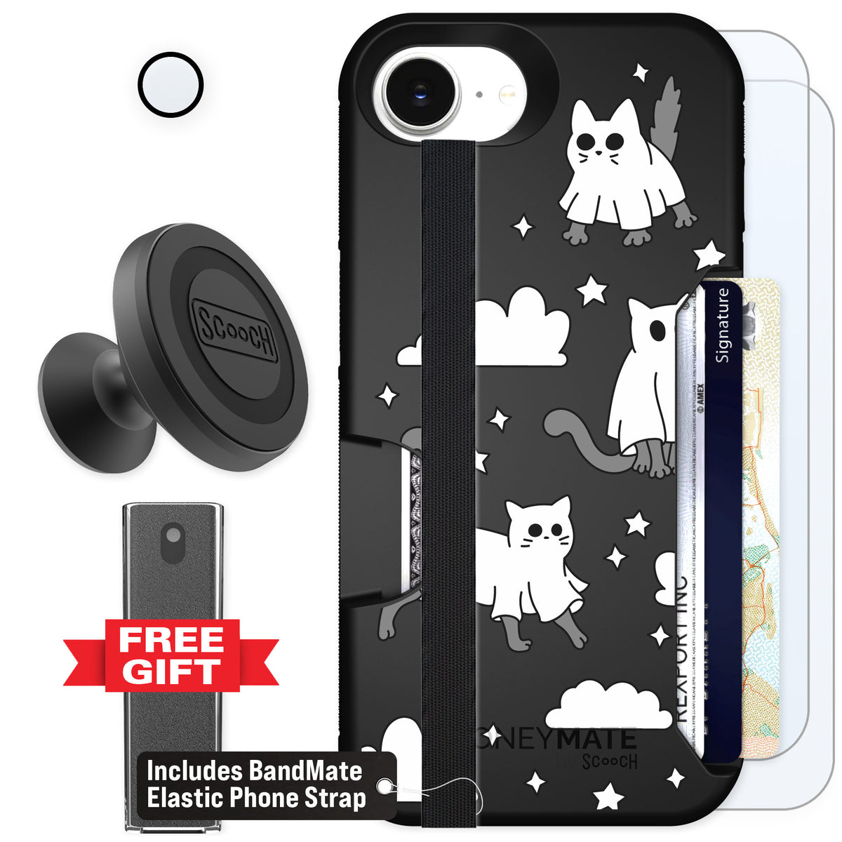 Scooch Moneymate Scaredy Cats for iPhone 16e — Defender Bundle
