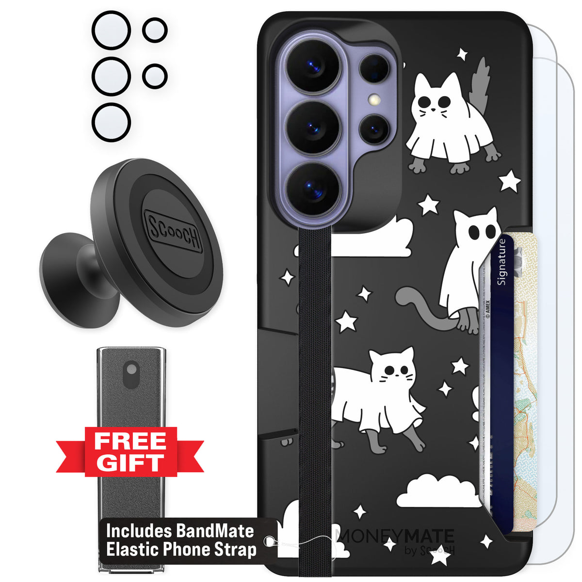 Scooch Moneymate Scaredy Cats for Galaxy S26 Ultra — Defender Bundle