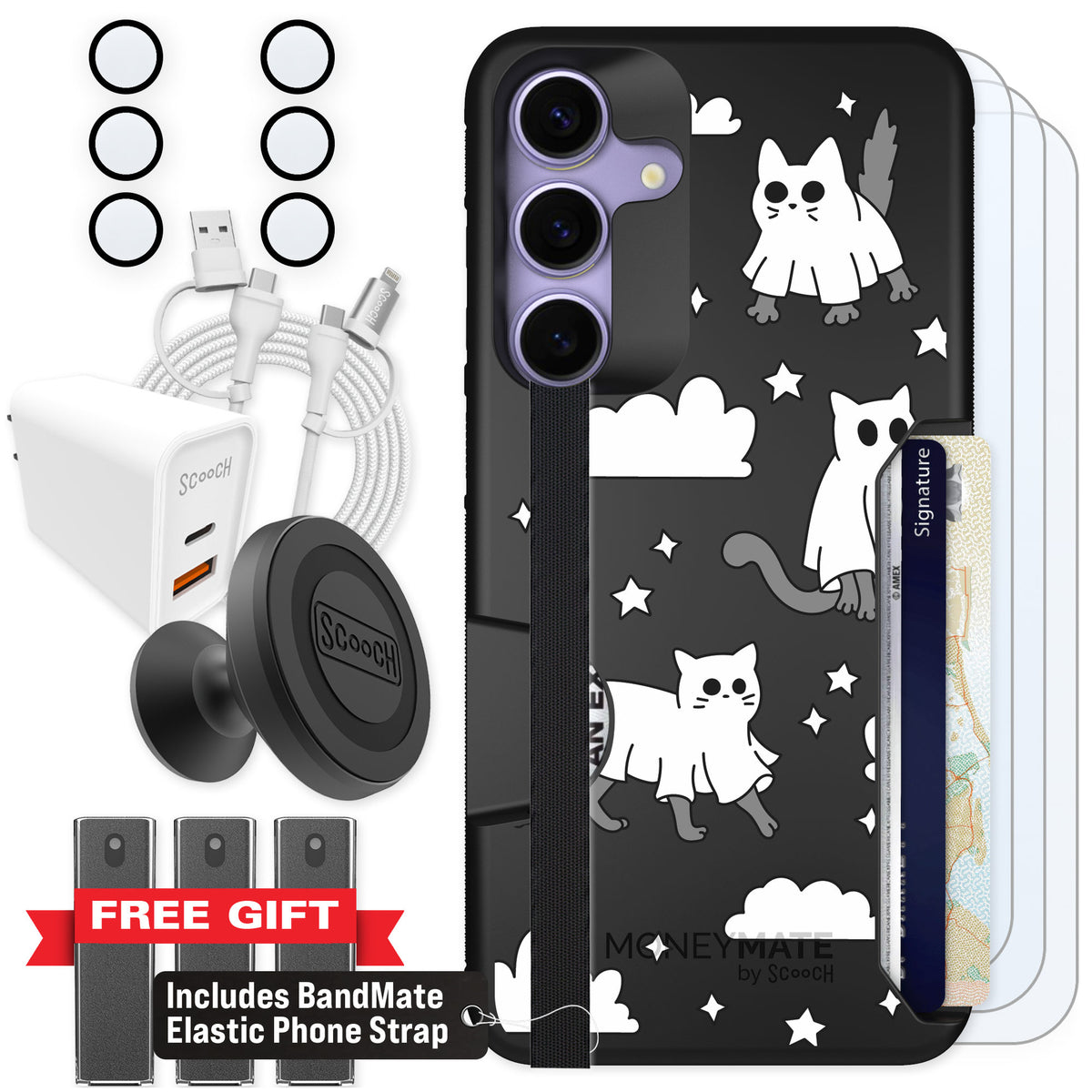 Scooch Moneymate Scaredy Cats for Galaxy S25+ — Ultimate Bundle