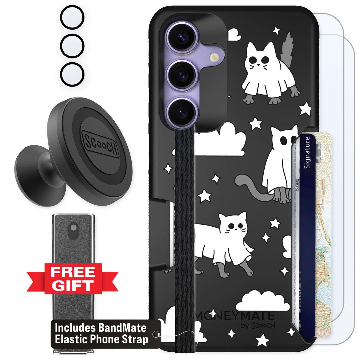 Scooch Moneymate Scaredy Cats for Galaxy S25 — Defender Bundle
