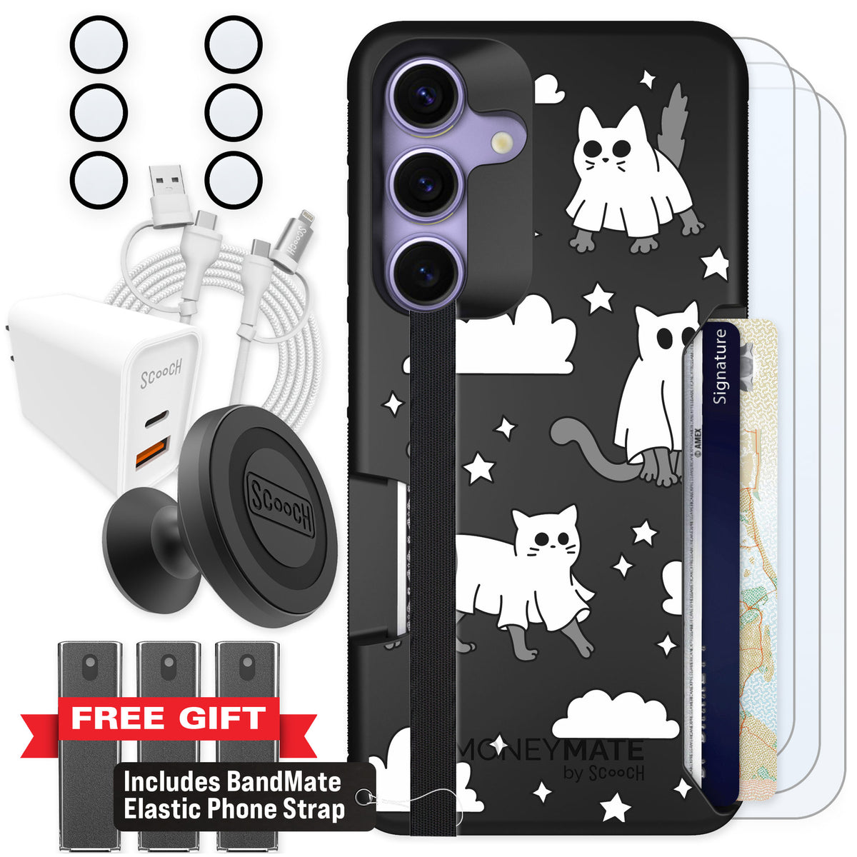 Scooch Moneymate Scaredy Cats for Galaxy S25 — Ultimate Bundle