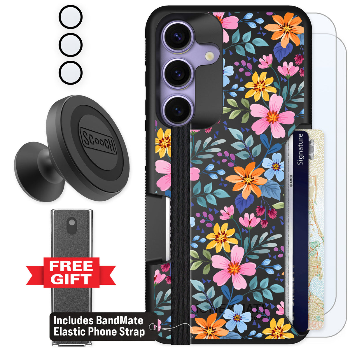 Scooch Moneymate Full Bloom for Galaxy S25 — Defender Bundle