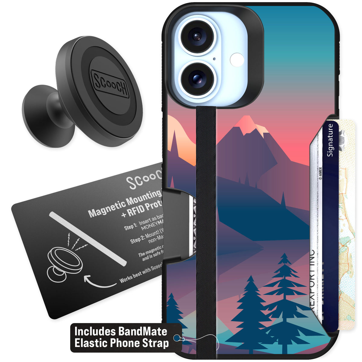 Scooch Moneymate Mountain Range for iPhone 16 — Starter Bundle