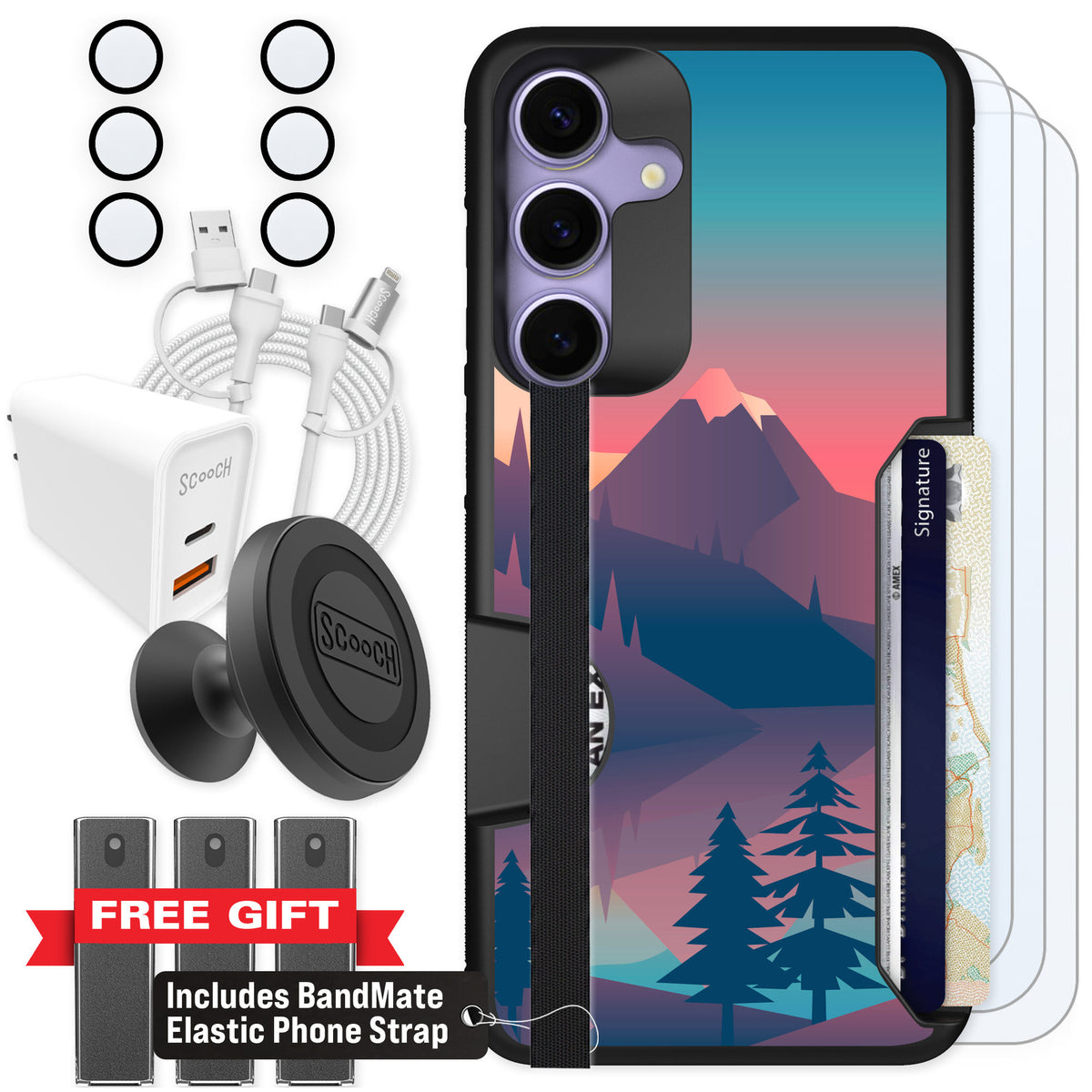 Scooch Moneymate Mountain Range for Galaxy S25+ — Ultimate Bundle
