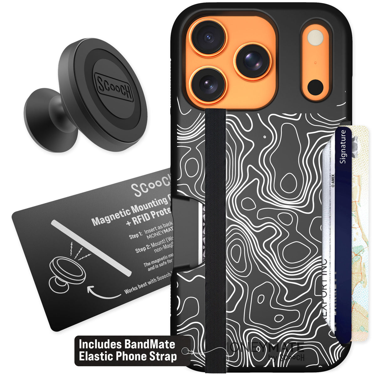 Scooch Moneymate Topography for iPhone 17 Pro — Starter Bundle