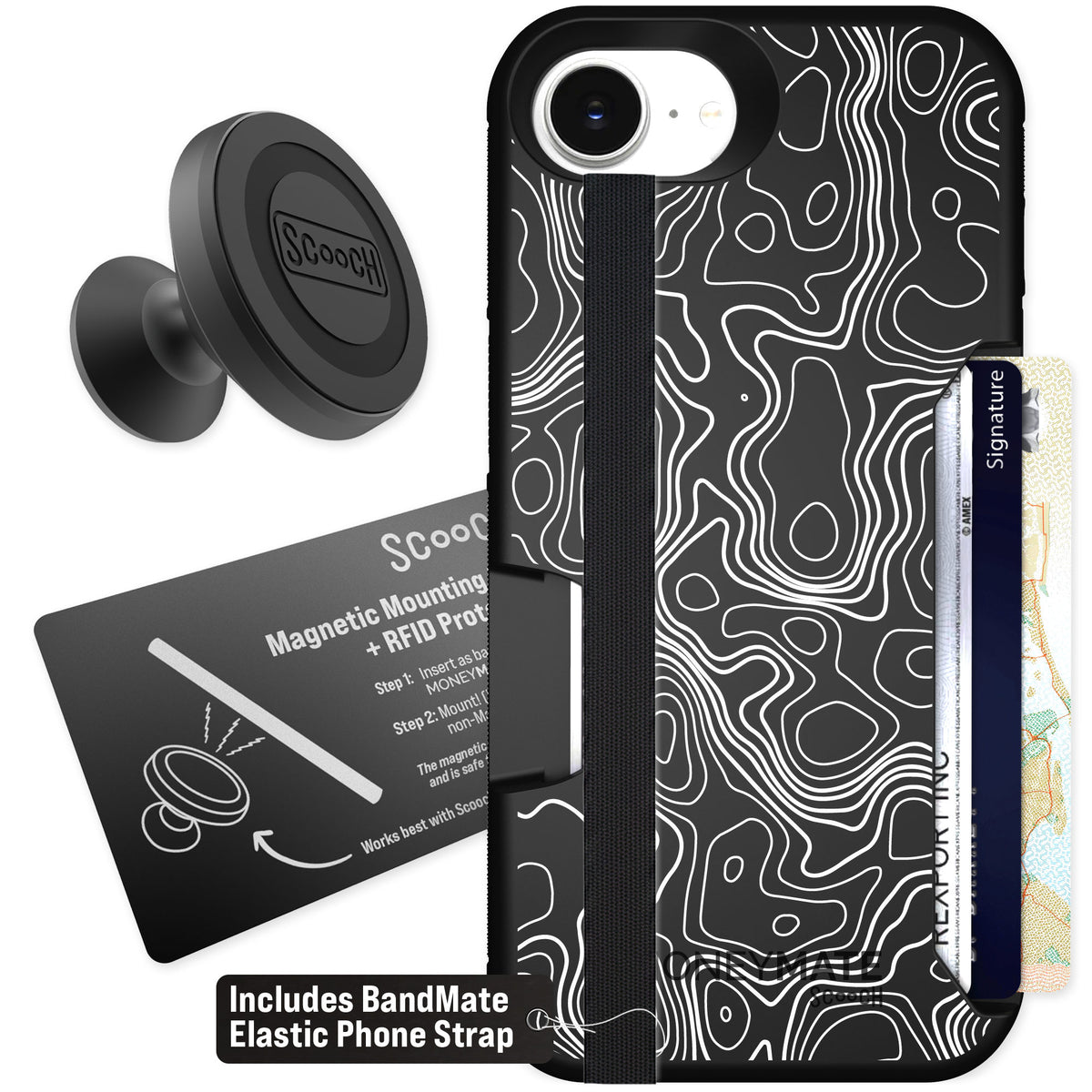 Scooch Moneymate Topography for iPhone 16e — Starter Bundle