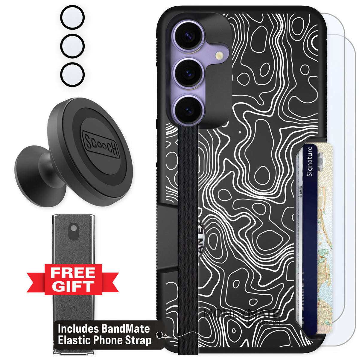 Scooch Moneymate Topography for Galaxy S25+ — Defender Bundle