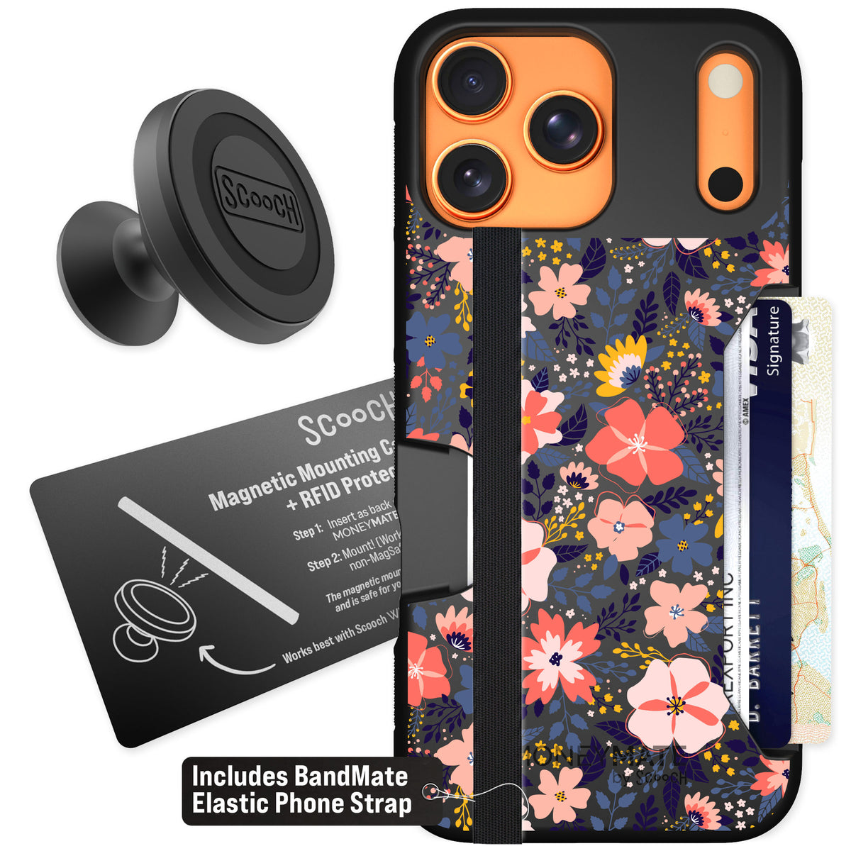 Scooch Moneymate Wildflowers for iPhone 17 Pro Max — Starter Bundle