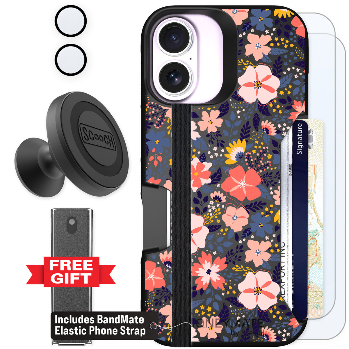 Scooch Moneymate Wildflowers for iPhone 17 — Defender Bundle
