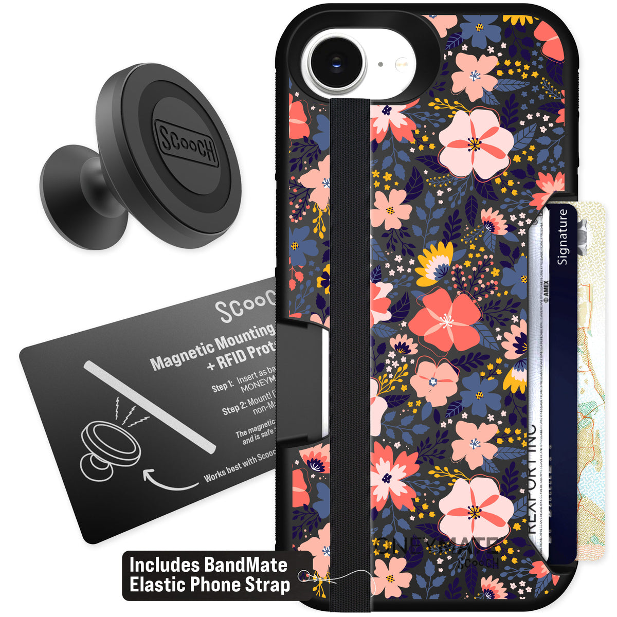 Scooch Moneymate Wildflowers for iPhone 17e — Starter Bundle
