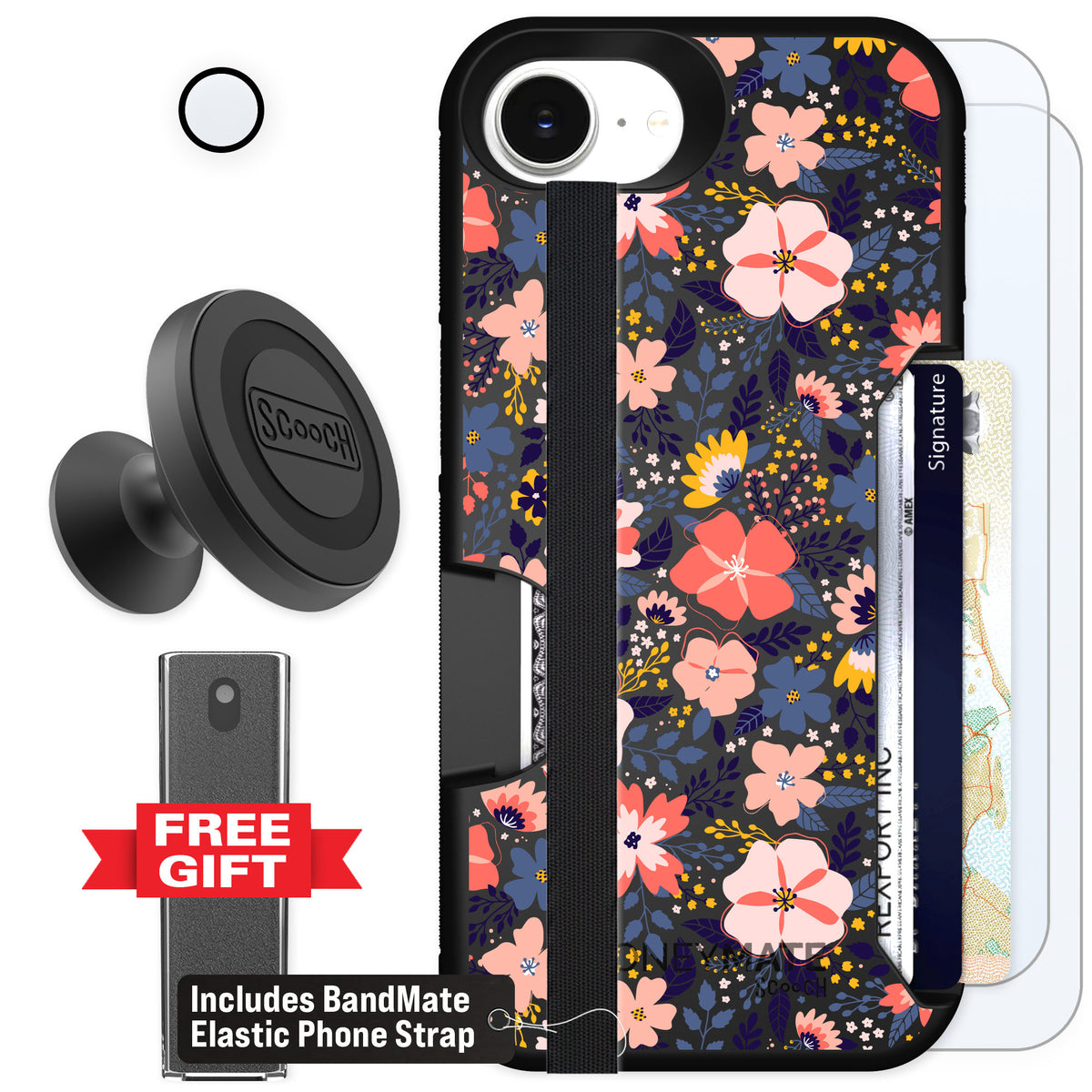 Scooch Moneymate Wildflowers for iPhone 17e — Defender Bundle