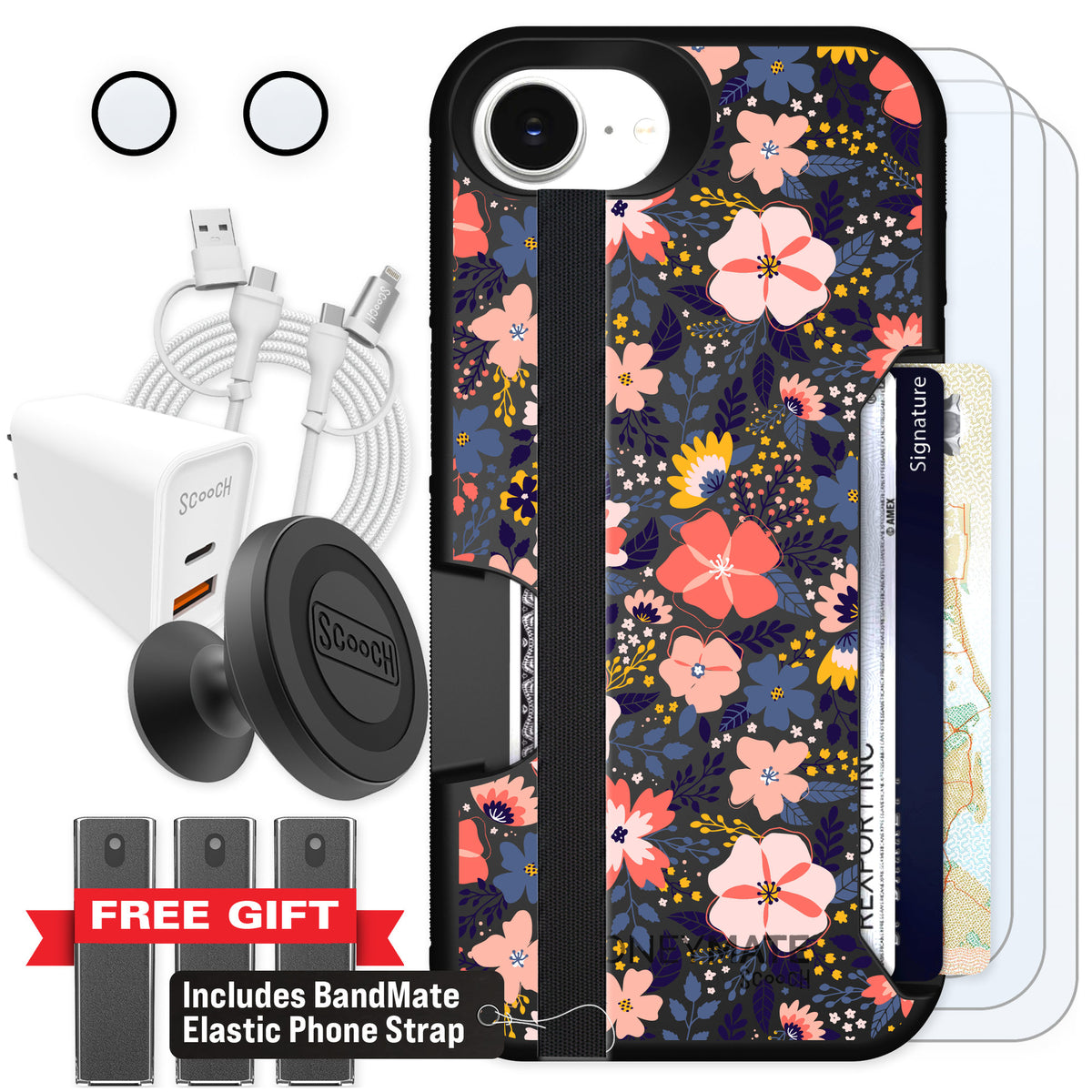 Scooch Moneymate Wildflowers for iPhone 17e — Ultimate Bundle
